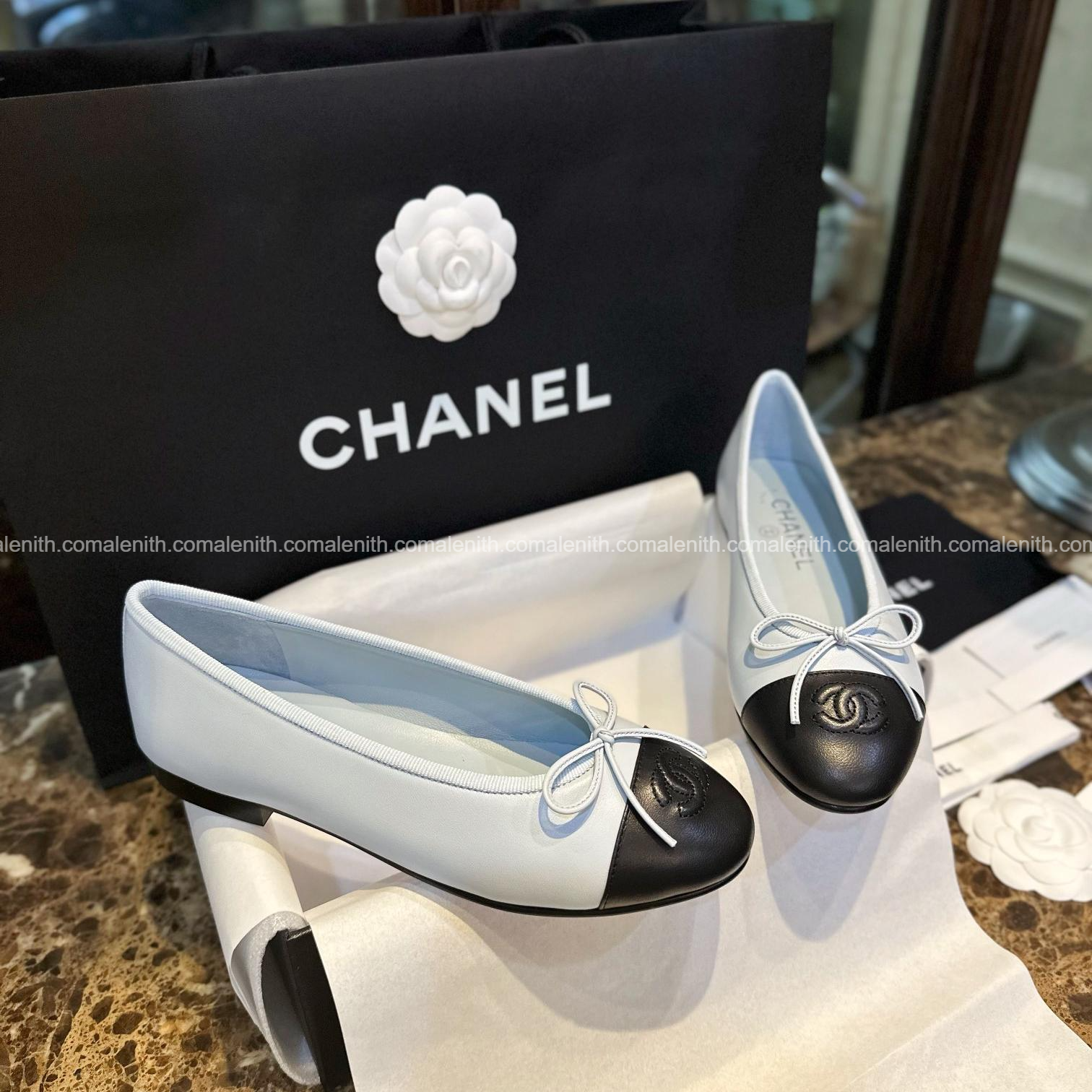 Chanel 22B Blue Ballet Flats